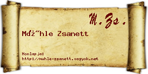 Mühle Zsanett névjegykártya