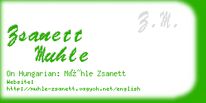 zsanett muhle business card